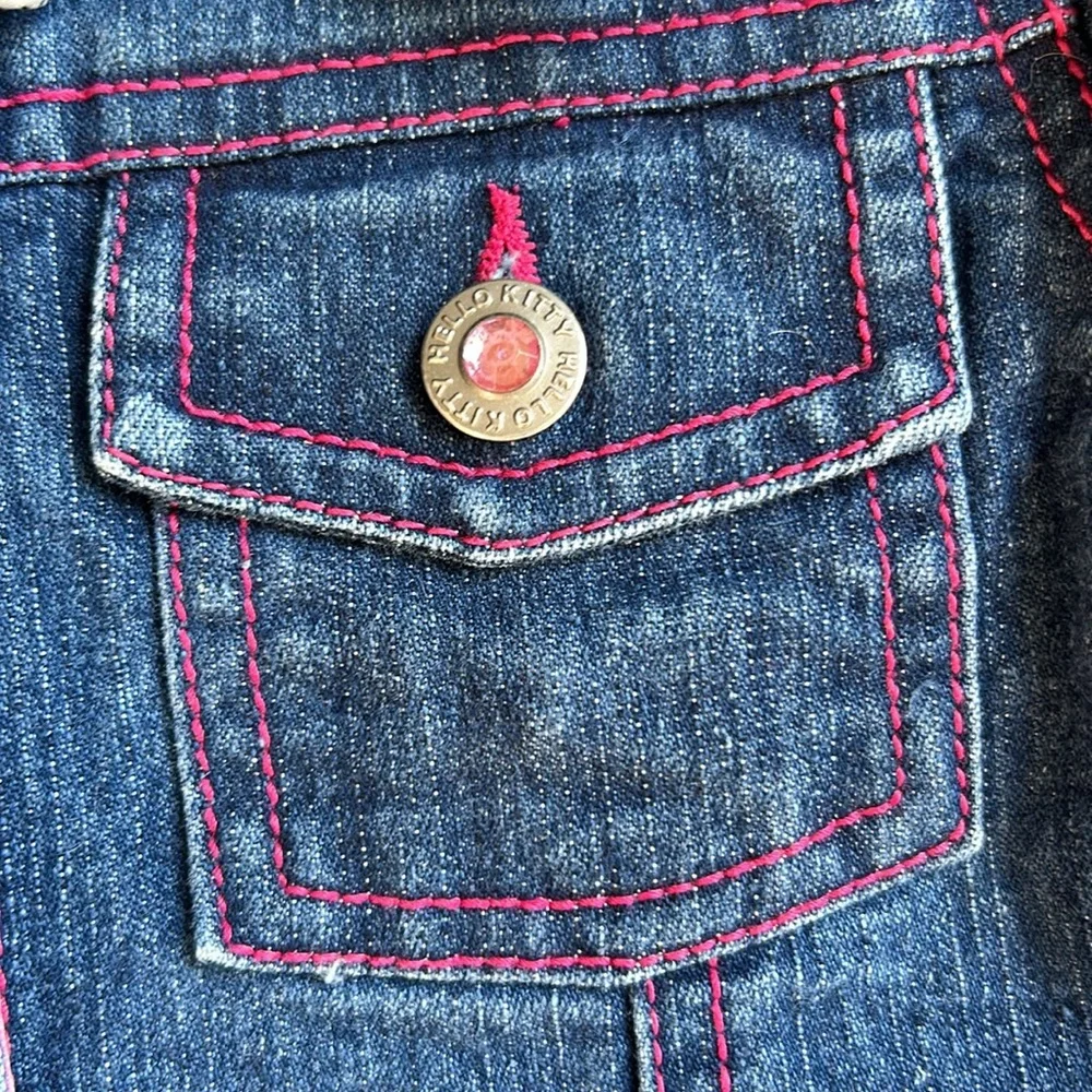 Hello Kitty Girls Size 4 Rhinestone Blue Jean Jacket